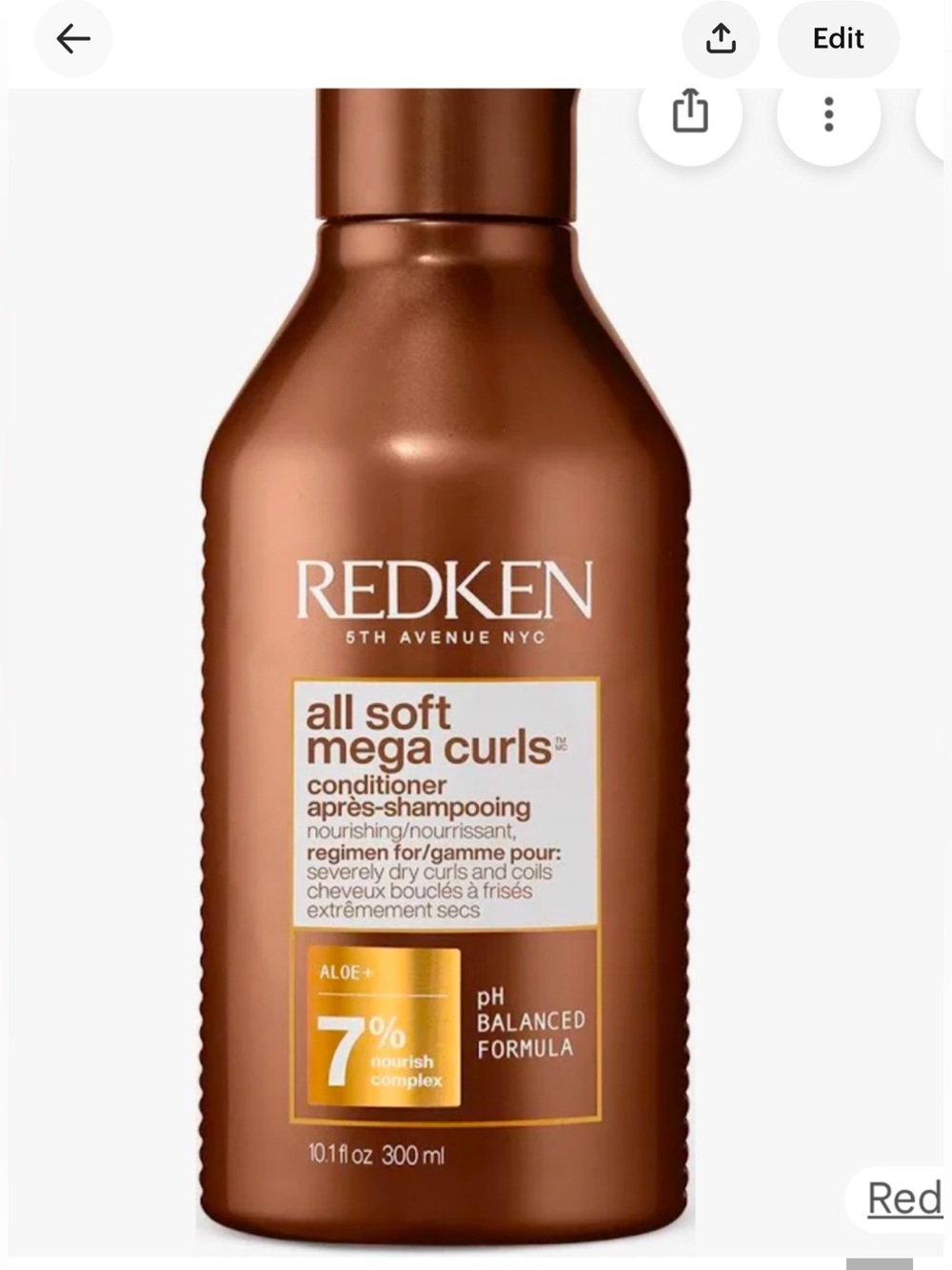 Redken All Soft Mega Curls Conditioner - Copper
